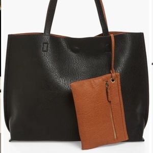 Reversible Faux Leather Tote - Street Level (Nordstrom)